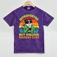 Introvert Cats Sarcasm Cat Lover Introverts Mineral Wash Tshirts Mineral Purple