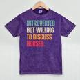 Introvert Cute Horse Lover Horse Riding Equestrian Mineral Wash Tshirts Mineral Purple