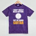 Introvert Guitarist Only Need Guitar Enjoy Acoustic Music Mineral Wash Tshirts Mineral Purple