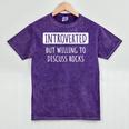 Introvert Introverted But Willing To Discuss Rocks Mineral Wash Tshirts Mineral Purple