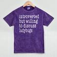 Introvert Joke Introverted Ladybug Lover Mineral Wash Tshirts Mineral Purple