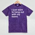 Introvert Lizard Owner Mineral Wash Tshirts Mineral Purple