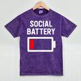 Introvert Low Social Battery Level Anti Social People Mineral Wash Tshirts Mineral Purple Introvert Low Social Battery Level Anti Social People Mineral Wash Tshirts Mineral Purple