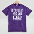 Introvert Mode On Introverted Person Joke Mineral Wash Tshirts Mineral Purple
