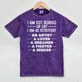 Introvert Not Boring Artist Lover Dreamer Fighter Seeker Mineral Wash Tshirts Mineral Purple