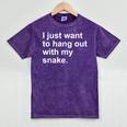 Introvert Pet Snake Owner Mineral Wash Tshirts Mineral Purple