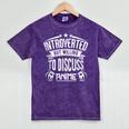 Introvert Quote Introverted But Willing To Discuss Anime Mineral Wash Tshirts Mineral Purple