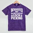 Introvert Quotes Introverted Willing To Discuss Lock Picking Premium Mineral Wash Tshirts Mineral Purple