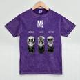 Introvert Relaxation Me Myself And Silence Skulls Mineral Wash Tshirts Mineral Purple