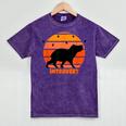 Introvert Retro Sunset Capybara Tee Mineral Wash Tshirts Mineral Purple
