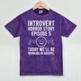Introvert Student Classroom School Humor Mineral Wash Tshirts Mineral Purple