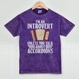Im An Introvert Unless You Talk About Accordions Mineral Wash Tshirts Mineral Purple