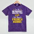 Im Introvert Unless You Talk About French Horns Mineral Wash Tshirts Mineral Purple