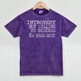 Introvert But Willing To Discuss Vintage 80s House Music Mineral Wash Tshirts Mineral Purple