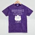 Introvert But Willing To Talk About Cats Mineral Wash Tshirts Mineral Purple Introvert But Willing To Talk About Cats Mineral Wash Tshirts Mineral Purple