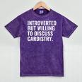 Introverted But Cardistry Magician Introvert Cardist Premium Mineral Wash Tshirts Mineral Purple