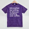 Introverted Coffee Lover Introvert Sarcasm Mineral Wash Tshirts Mineral Purple