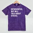 Introverted But Will Talk About Stocks Market Investments Premium Tri-Blend Mineral Wash Tshirts Mineral Purple