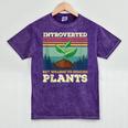 Introverted But Willing To Discuss Plants Mineral Wash Tshirts Mineral Purple
