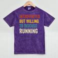 Introverted But Willing To Discuss Running Hobby Mineral Wash Tshirts Mineral Purple