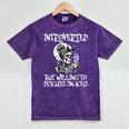 Introverted But Willing To Discuss Snacks Coffee Premium Mineral Wash Tshirts Mineral Purple