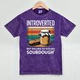 Introverted But Willing To Discuss Sourdough Vintage Baking Mineral Wash Tshirts Mineral Purple