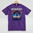 Introvert's Best Friend Noise-Canceling Headphones Mineral Wash Tshirts Mineral Purple