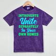 Introverts Unite Introvert Antisocial Sarcasm Anti Social Mineral Wash Tshirts Mineral Purple