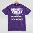 Introverts Unite Quiet Observer Introverted Antisocial Mineral Wash Tshirts Mineral Purple