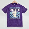 Introverts Unite Separately Introverted Antisocial Mineral Wash Tshirts Mineral Purple