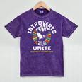 Introverts Unite Separately Own Homes Emblem Mineral Wash Tshirts Mineral Purple