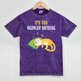 It's Too Peopley Outside Introvert And Cat Lover Mineral Wash Tshirts Mineral Purple