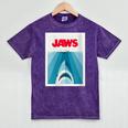 Jaws 2025 Classic Movie Nostalgia Mineral Wash Tshirts Mineral Purple
