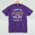 Jeremiah I Know Plans Graduation 2019 College Graduate Mineral Wash Tshirts Mineral Purple