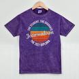 Journalism Graduation Senior Graduate Senioritis College Mineral Wash Tshirts Mineral Purple