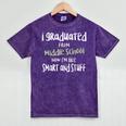 Junior High Graduate TShirt Middle School Graduation Mineral Wash Tshirts Mineral Purple