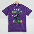 I Just Crushed Preschool Monster Graduation Mineral Wash Tshirts Mineral Purple