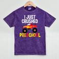 I Just Crushed Preschool Monster Graduation Pre-K Shirt Mineral Wash Tshirts Mineral Purple