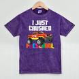 I Just Crushed Preschool Monster Truck Graduation Mineral Wash Tshirts Mineral Purple
