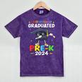 I Just Officially Graduated Pre k Graduation 2024 Pre-K Kids Mineral Wash Tshirts Mineral Purple