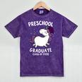 Kids Class Of 2018 Unicorn Preschool Graduation For Girls Mineral Wash Tshirts Mineral Purple