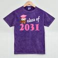 Kids Class Of 2031 Back To School Graduation T-Shirt Mineral Wash Tshirts Mineral Purple