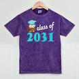 Kids Class Of 2031 Graduation Year T-Shirt Back To School Mineral Wash Tshirts Mineral Purple