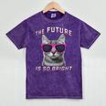 Kids Cool Future Is Bright Kids Graduation Or Birthday Mineral Wash Tshirts Mineral Purple