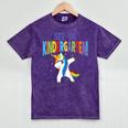 Kids Dabbing Unicorn Kindergarten Graduation See Ya Mineral Wash Tshirts Mineral Purple