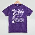Kids Girls Kindergarten Graduation Outfit Mineral Wash Tshirts Mineral Purple