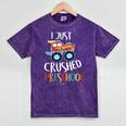 Kids I Just Crushed Preschool Monster Graduation Pre-K Shirt Mineral Wash Tshirts Mineral Purple