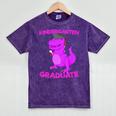 Kids Kindergarten Graduation Idea For Girls Dinosaur Mineral Wash Tshirts Mineral Purple