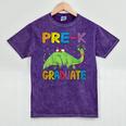 Kids Pre-K Graduate Brontosaurus Dino Pre Kindergarten Graduation Mineral Wash Tshirts Mineral Purple