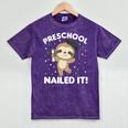 Kids Kids Preschool Nailed It Sloth Graduation Mineral Wash Tshirts Mineral Purple